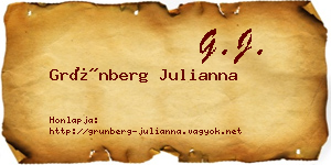 Grünberg Julianna névjegykártya